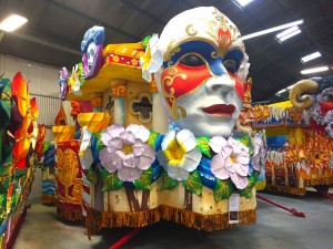 The Venice Carnevale float in the 2017 Rex parade is one of 26 themed after Carnival celebrations around the world. 